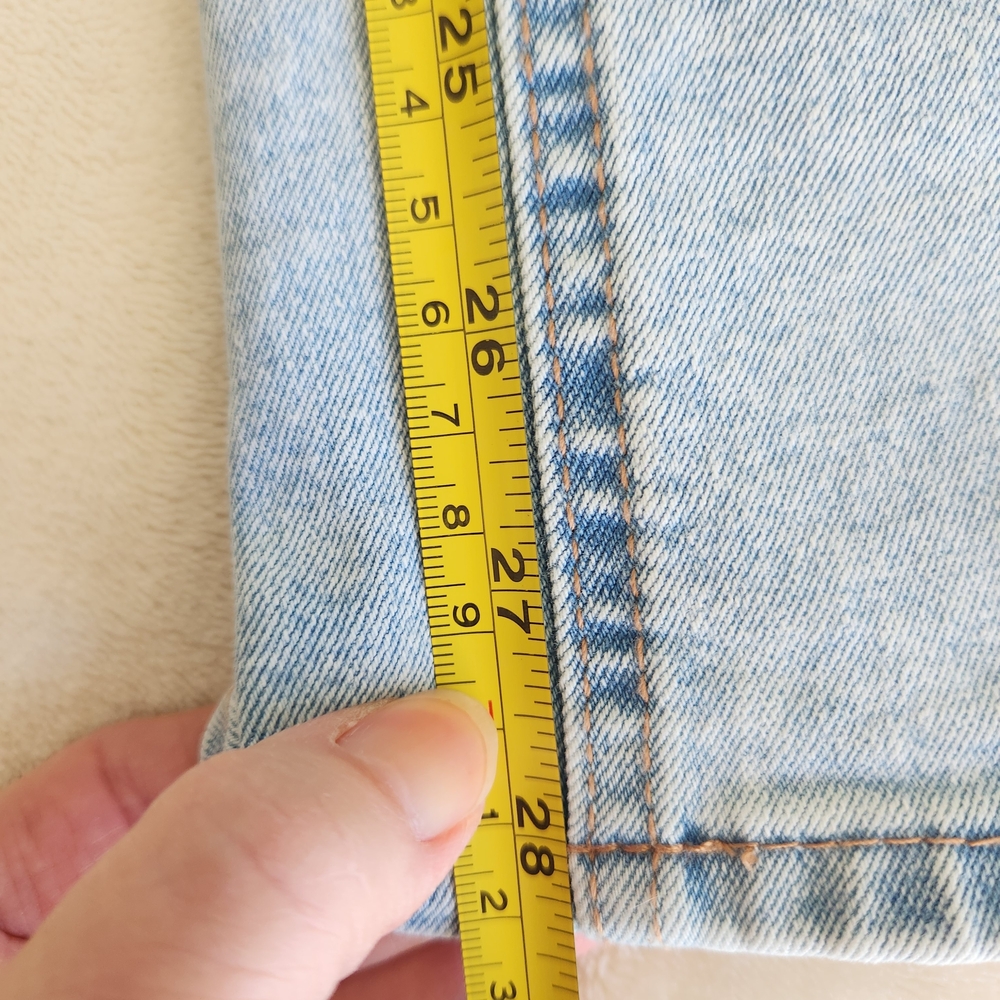 Frye Cropped High-Rise Denim Jeans In Stevie Wash Sz 12 - Picture 4 of 11